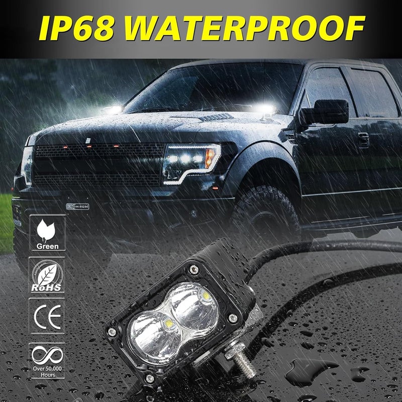 AKD Part LED Pods, 3 Inch CREE LED Off Road Driving Lights 40W Spot Small LED Fog Lights Pods Ditch Lights Backup Light 2 Packs for Truck Motorcycle UTV ATV SUV Surron Toyota - Image 5